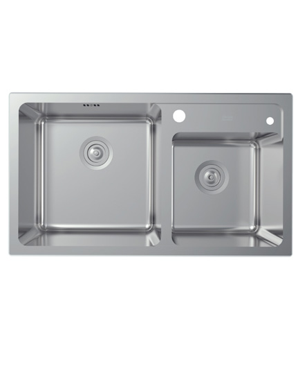 新摩登方形双槽厨盆FFASX120